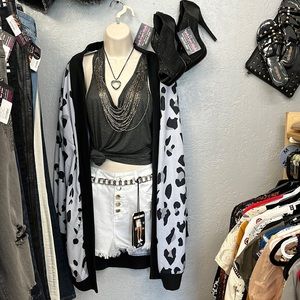 Leopard print cardigan